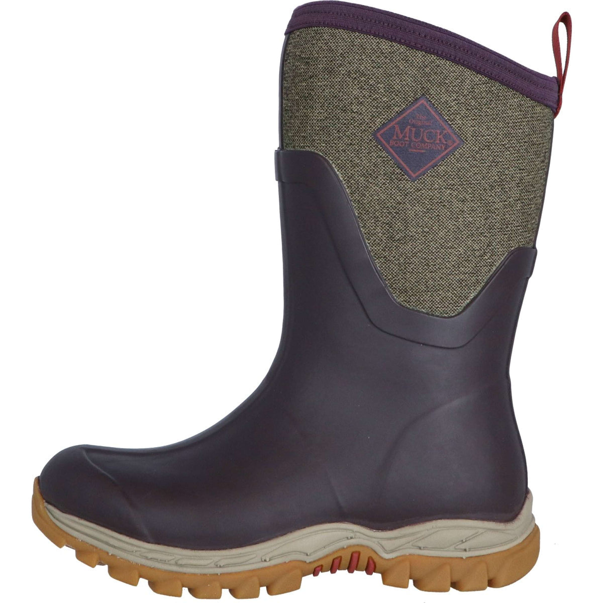 Muck Boot Arctic Sport II Mid Damen Bordeaux/Tweed