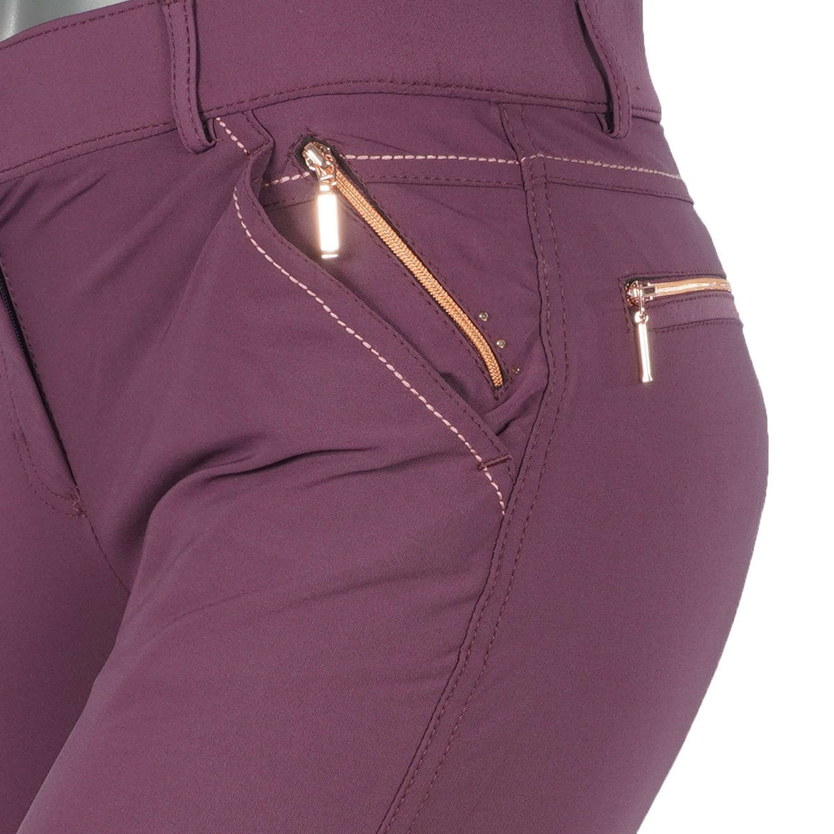 Harry's Horse Reithose Denici Cavalli Maroon Full Grip Bordeaux