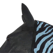 HKM Fliegendecke Zebra mit Halsteil Aqua/Schwarz