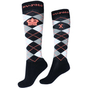 HV Polo Socken Argyle Schwarz/SilbergrauMelange/Rose