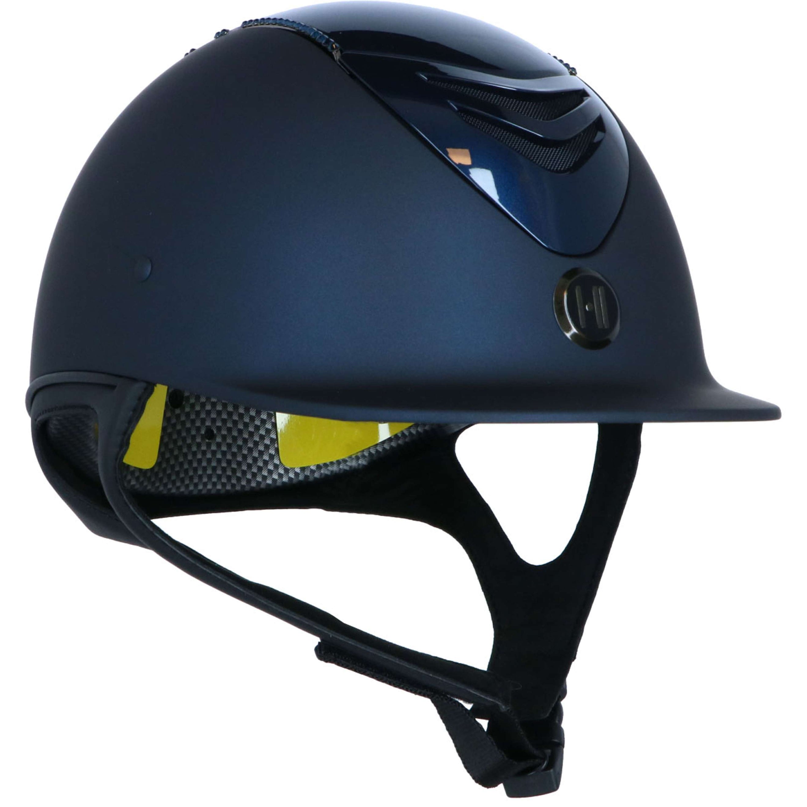 OneK Reithelm Mips Defender Matt Glossy Top Swarovski Navy OneK Reithelm Mips Defender Matt Glossy Top Swarovski Navy