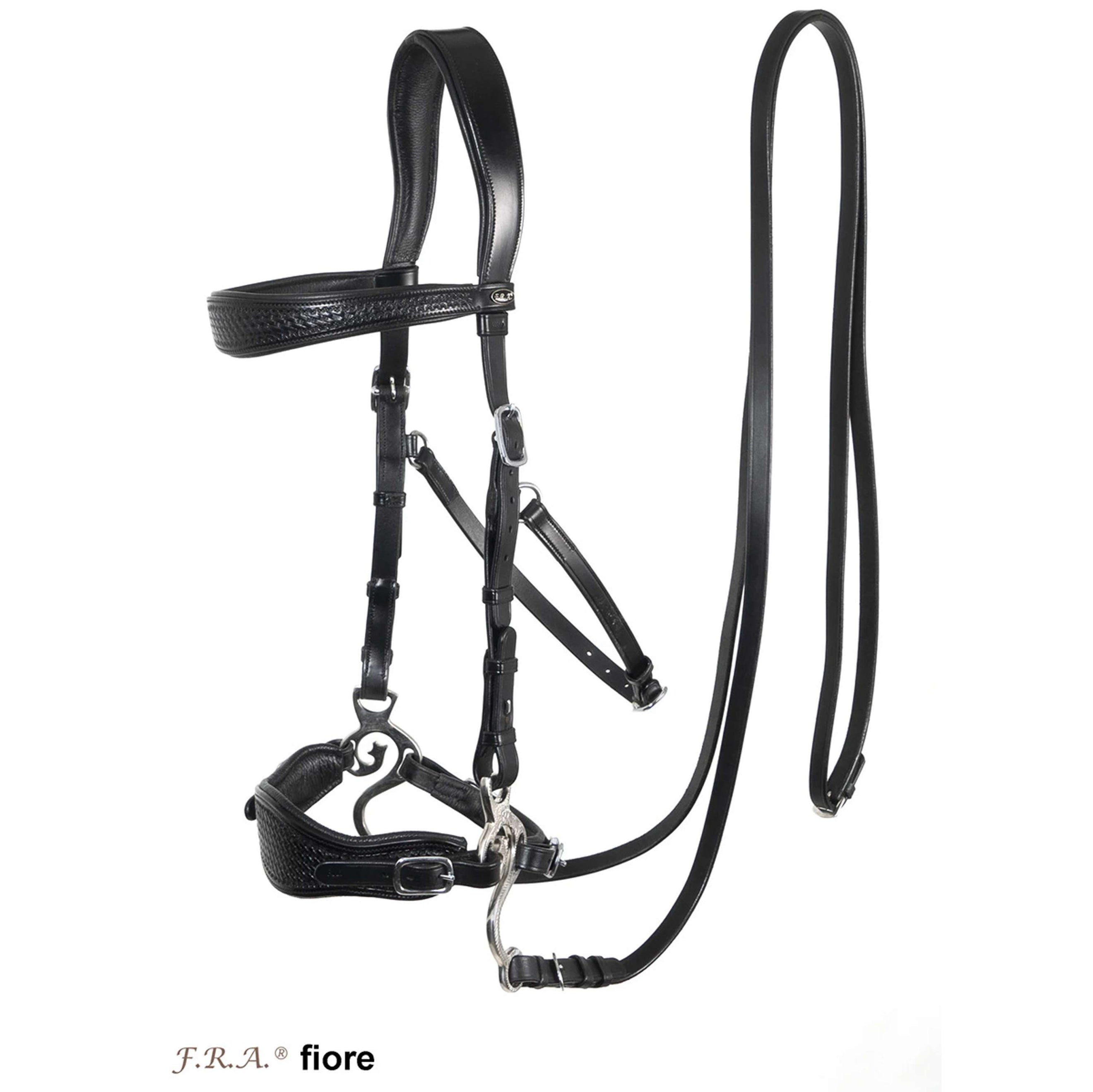 F.R.A. Gebisslose Trense Fiore mit Anzüge Havanna F.R.A. Gebisslose Trense Fiore mit Anzüge Havanna