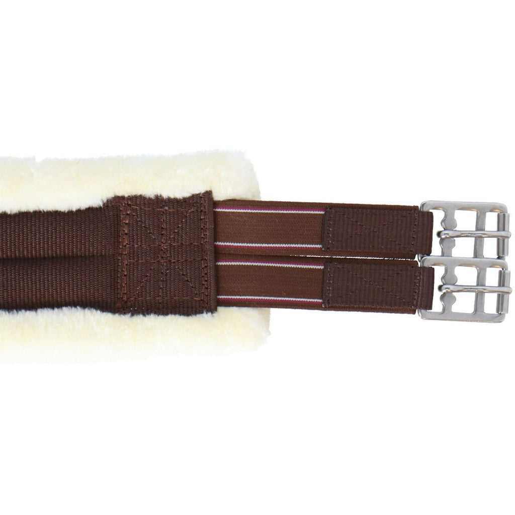 HKM Sattelgurt Teddy Braun/Creme
