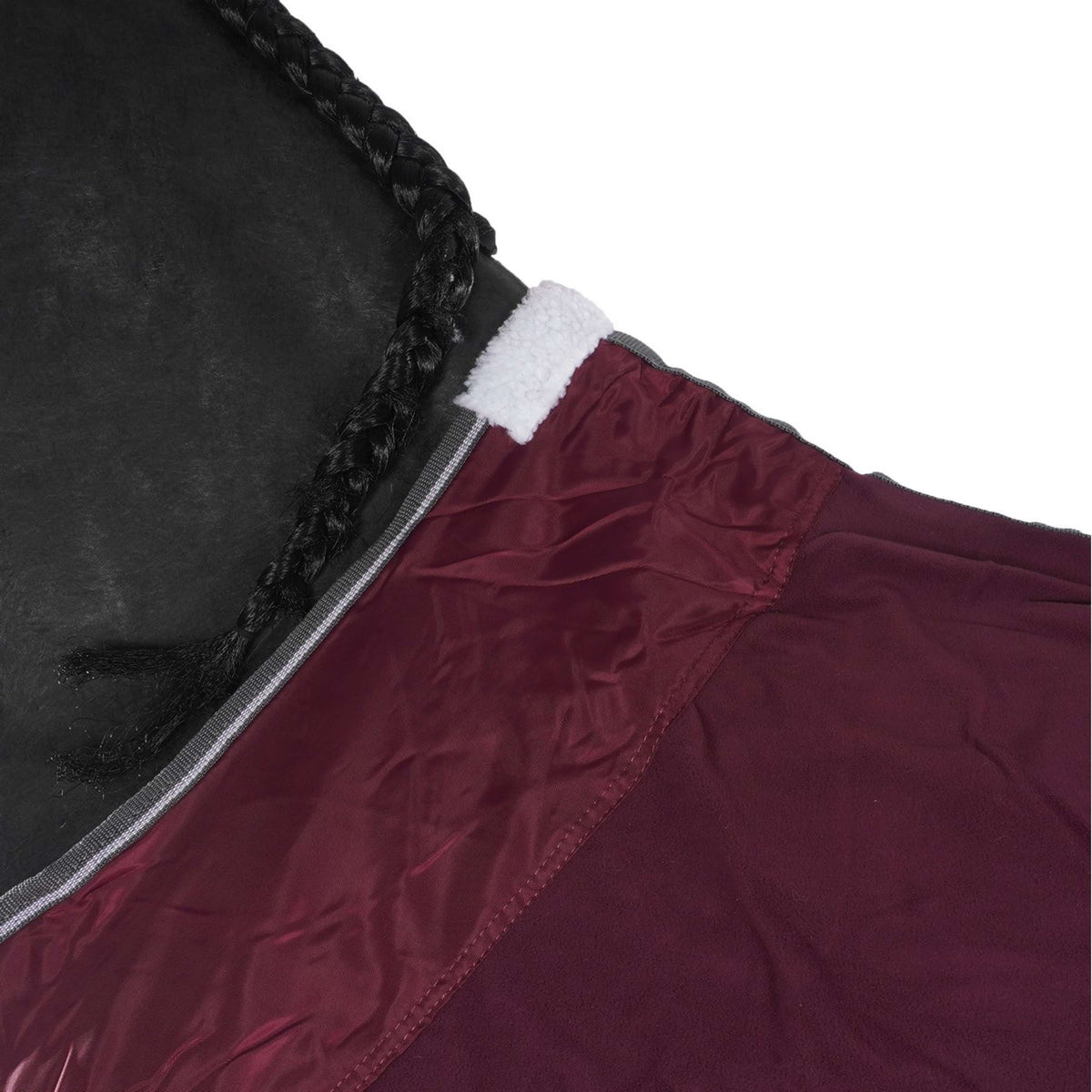 Weatherbeeta Fleecedecke Cooler Standard Neck Maroon/Grau/Weiß