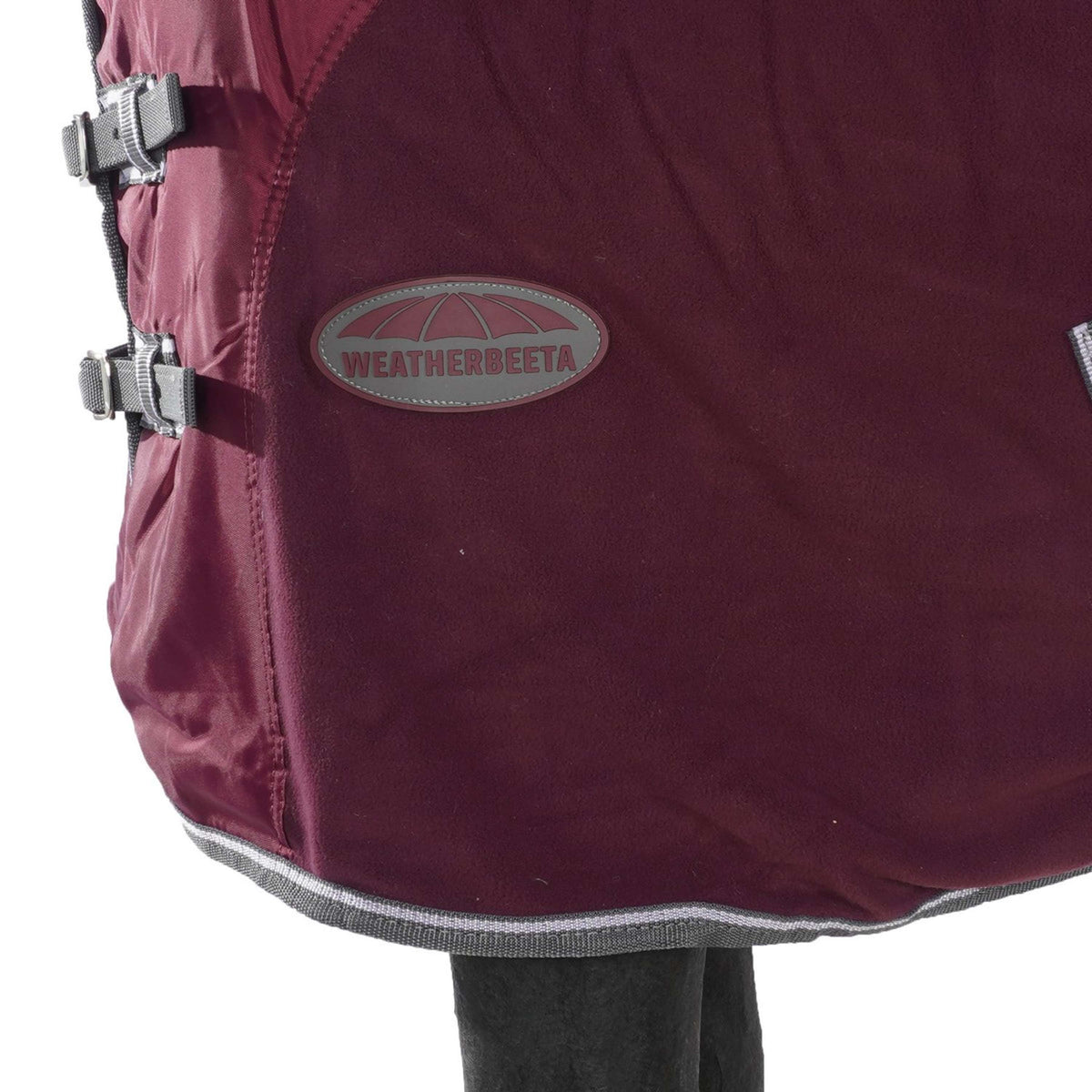 Weatherbeeta Fleecedecke Cooler Standard Neck Maroon/Grau/Weiß