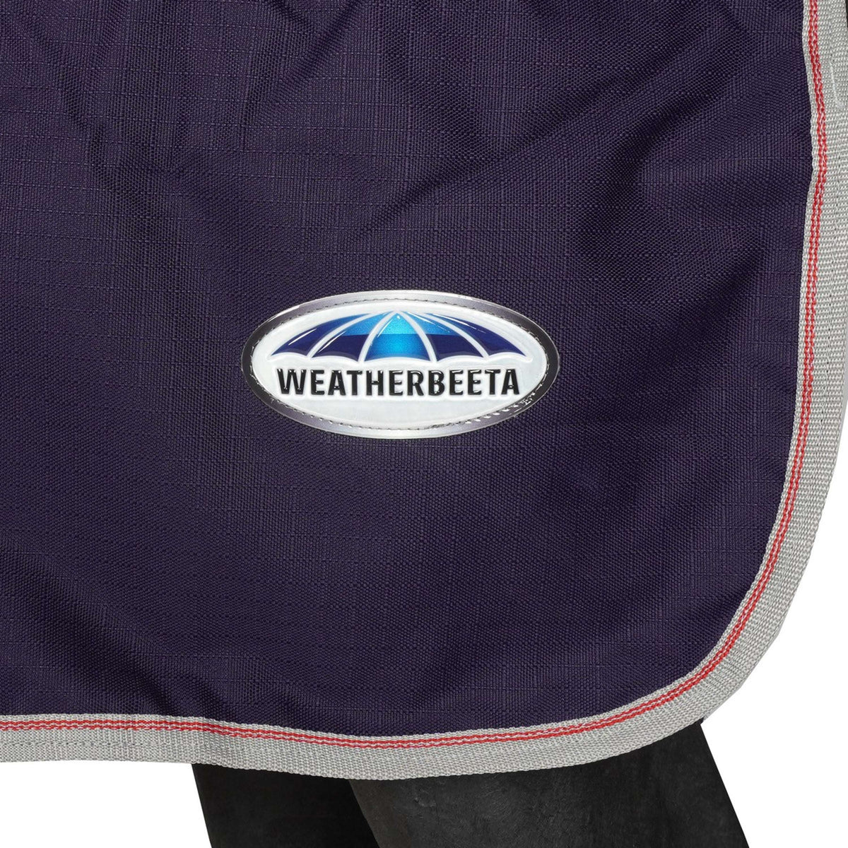 Weatherbeeta Ausreitdecke Essential Fleece Lined Quarter Navy/Silber/Rot