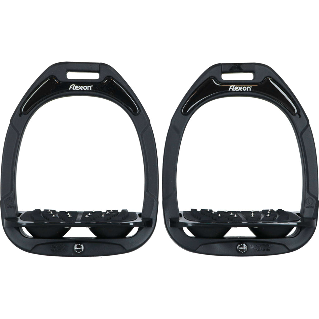 Flex-On Steigbügel Green Composite Inclined Ultra Grip Schwarz/Schwarz/Schwarz