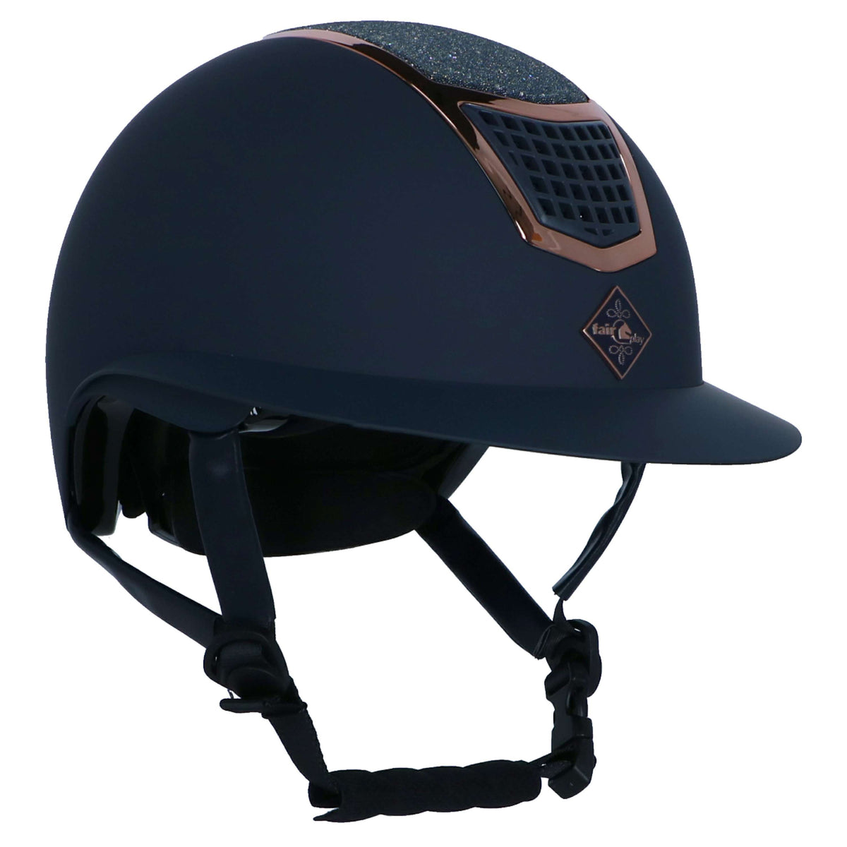 Fair Play Reithelm Quantinum Eclipse Rosegold Wide Visor Navy