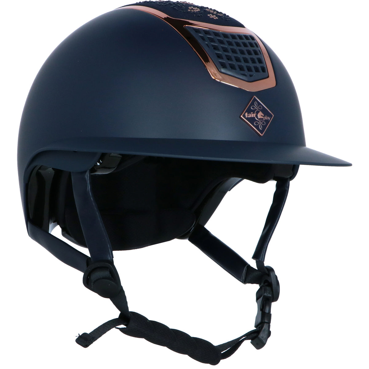 Fair Play Reithelm Quantinum Chic Rosegold Wide Visor Navy