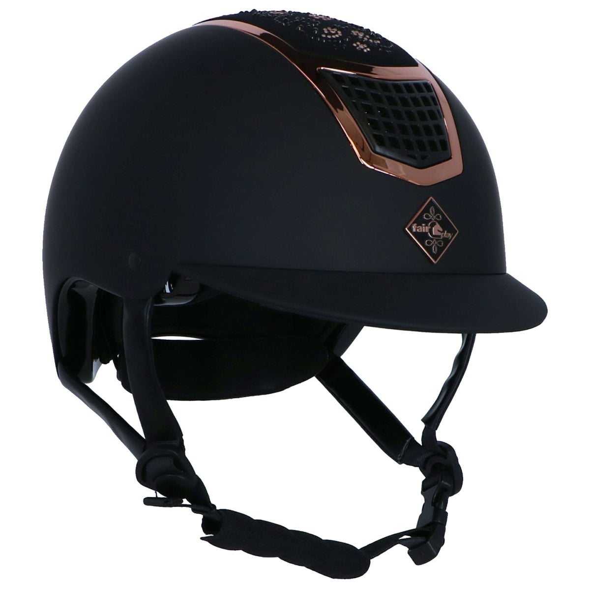 Fair Play Reithelm Quantinum Chic 2.0 Rosegold Schwarz