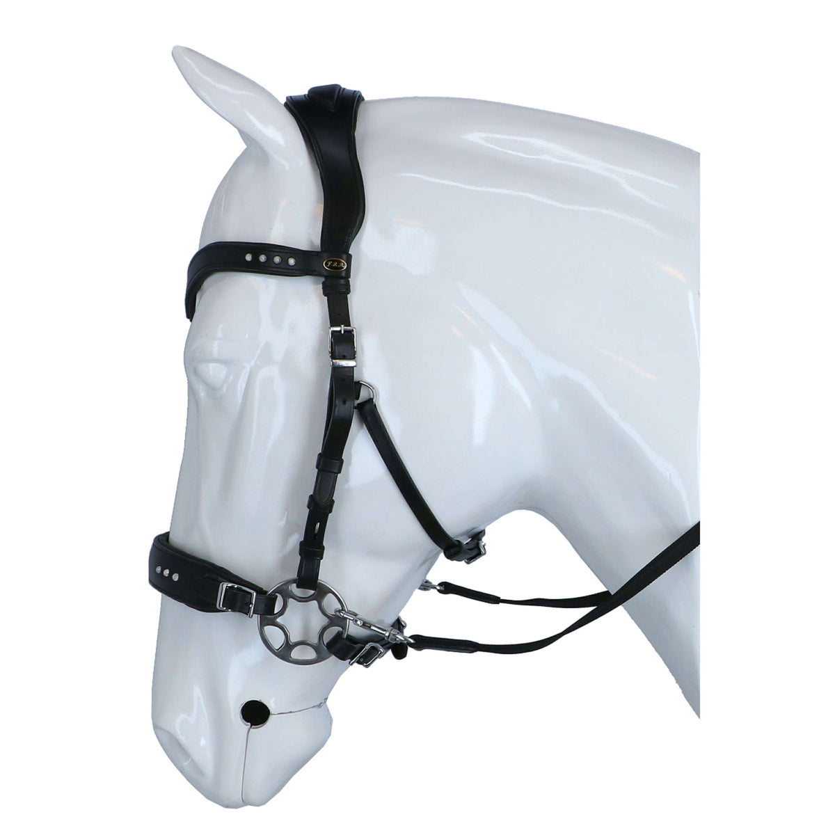 F.R.A. Bridon Glory Hackamore Cuir avec Perles Schwarz