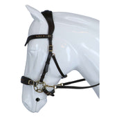 F.R.A. Trense Glory Hackamore Leder mit Perlen Braun