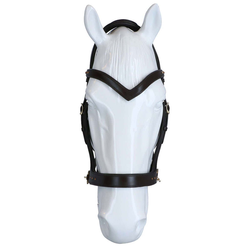 F.R.A. Zaum Glory Side-Pull-Leder mit Perlen Braun