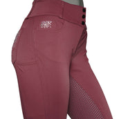 Euro-Star Reithose Indigo Glam Full Grip Dark Berry