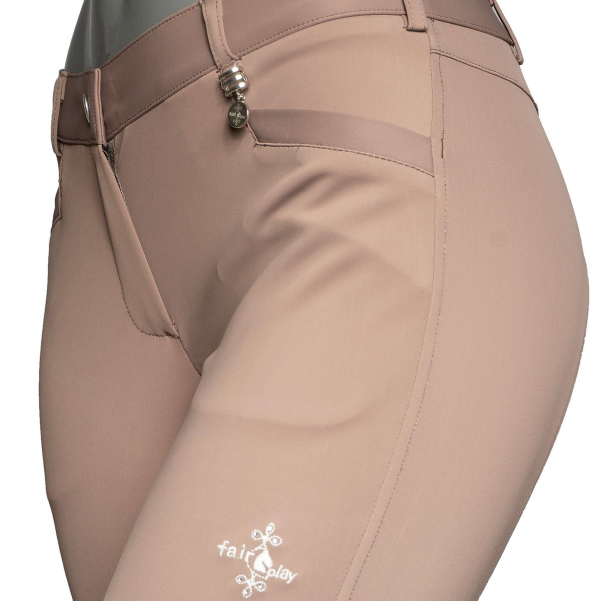 Fair Play Reithose Johanna Full Grip Grau/Taupe