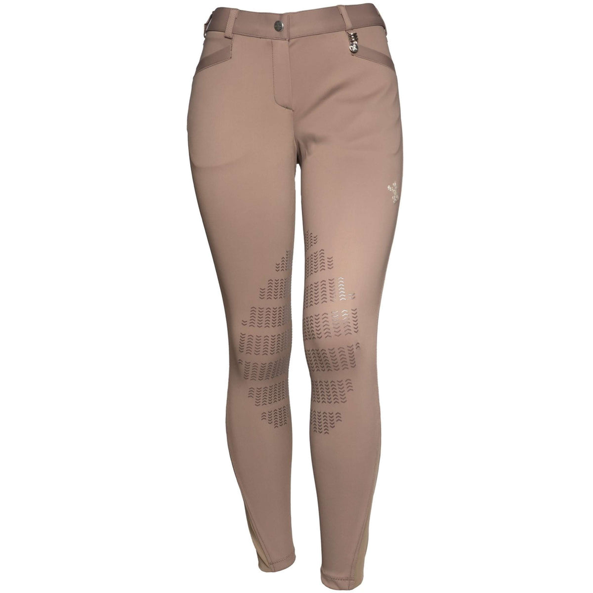 Fair Play Reithose Johanna Knie Grip Grau/Taupe