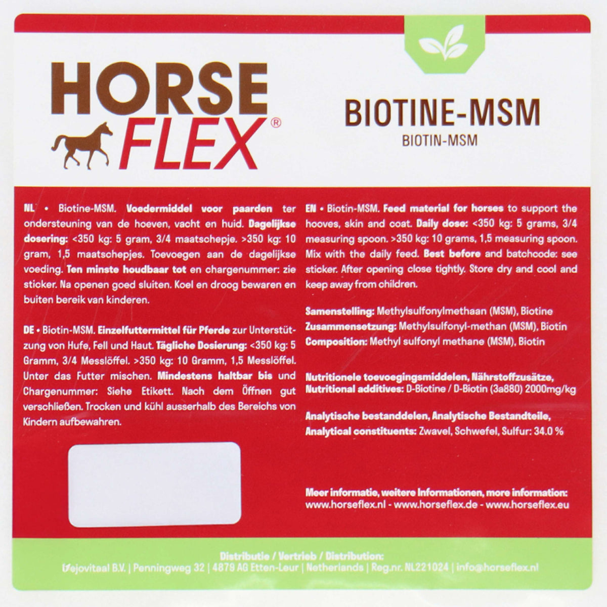 HorseFlex Biotine-MSM Nachfüllung
