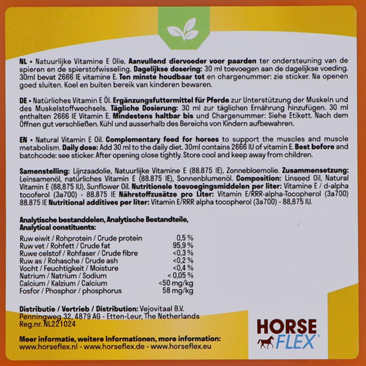 HorseFlex Natürliches Vitamin-E-Öl