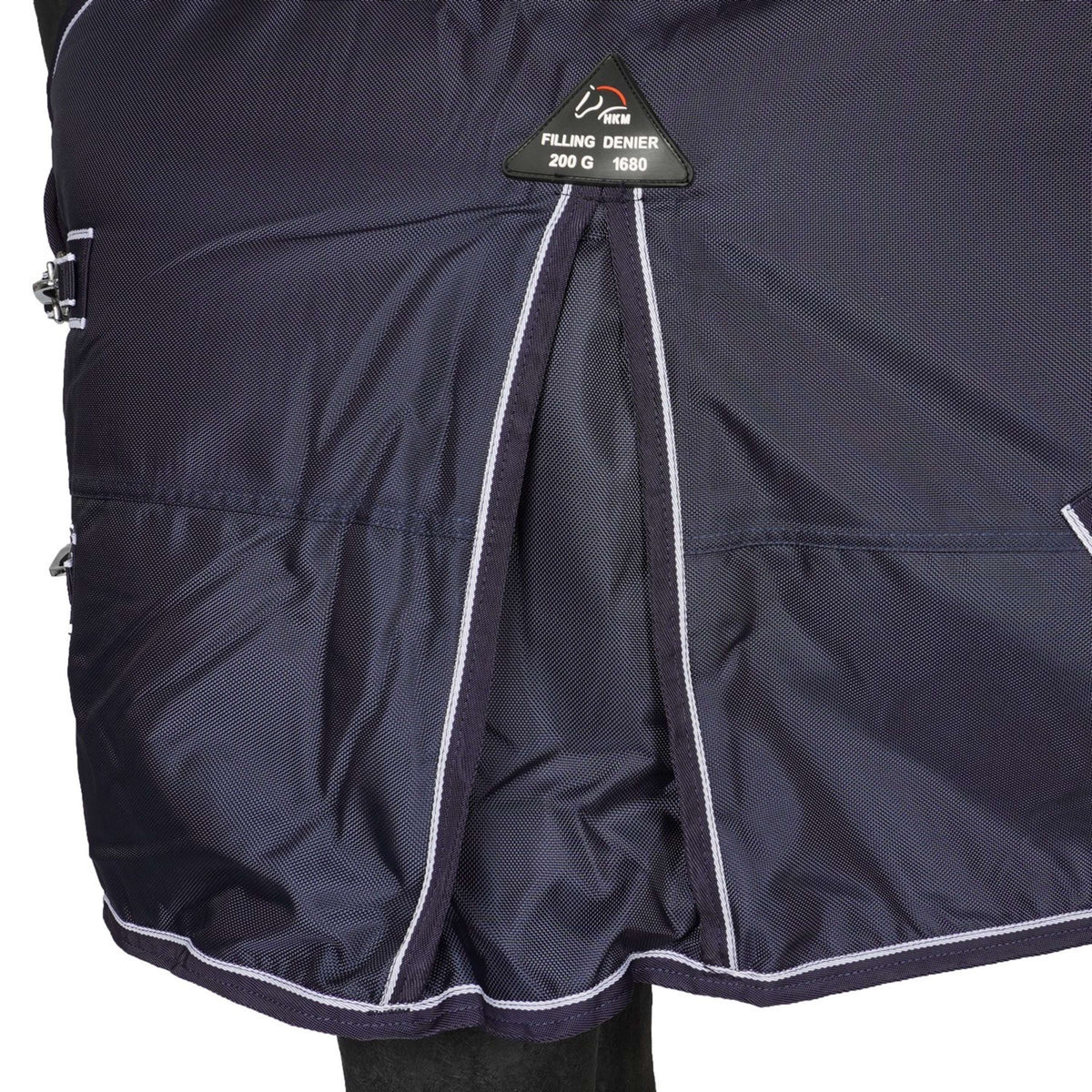 HKM Outdoordecke Premium 1680D 200g Nylon Fütterung Dunkelblau