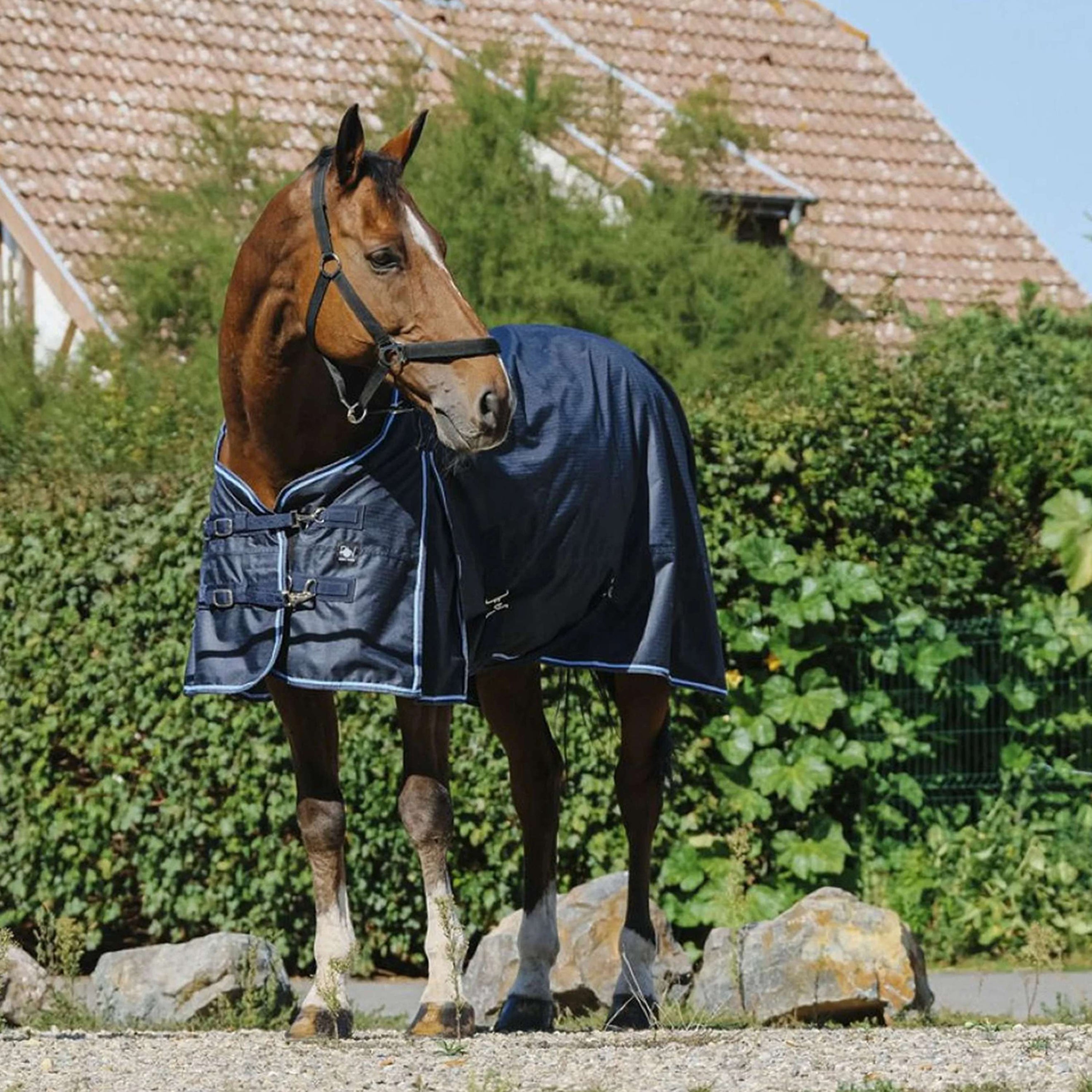 Riding World Outdoordecke ECO EasyClip 600D 0g Navy Riding World Outdoordecke ECO EasyClip 600D 0g Navy