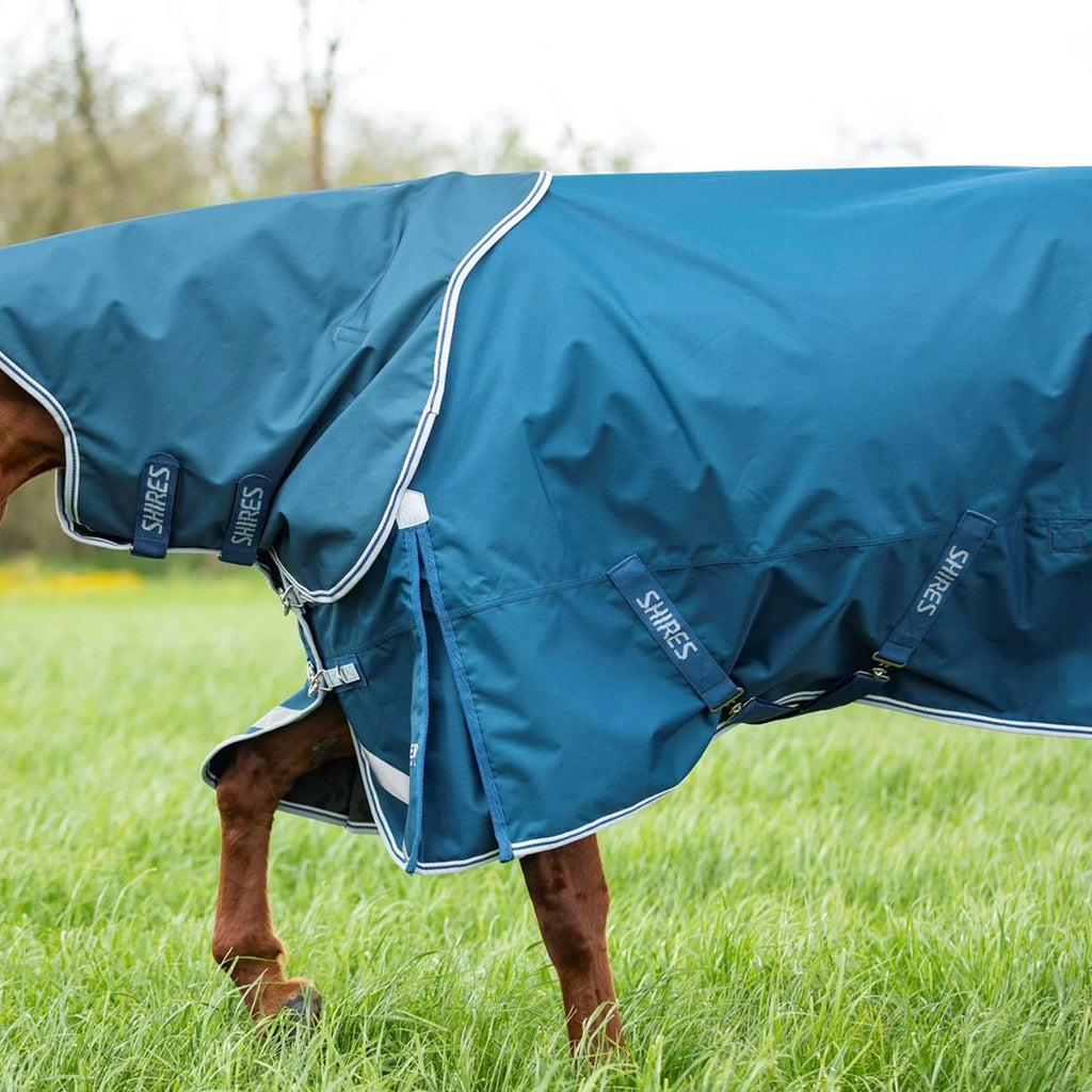 Shires Regendecke Original 50 Turnout mit Halsteil Ocean