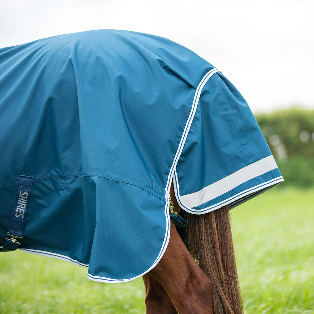 Shires Regendecke Original 50 Turnout mit Halsteil Ocean
