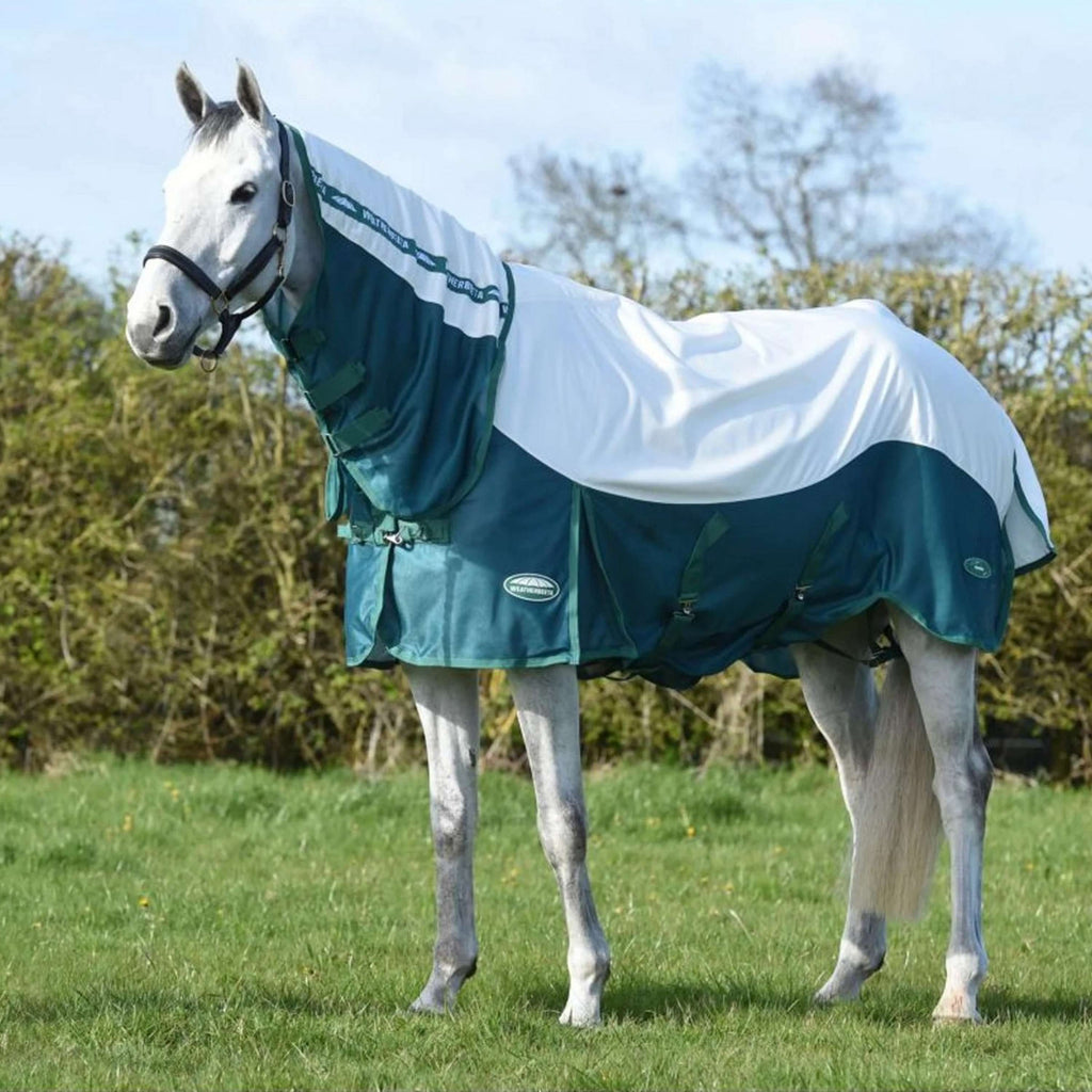 WeatherBeeta Fliegendecke ComFiTec Green-Tec Airflow Mesh Combo Neck White/Dragonfly Blue