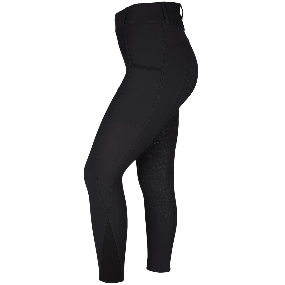 Montar Reitleggings MoMacy Highwaist Full Grip Schwarz