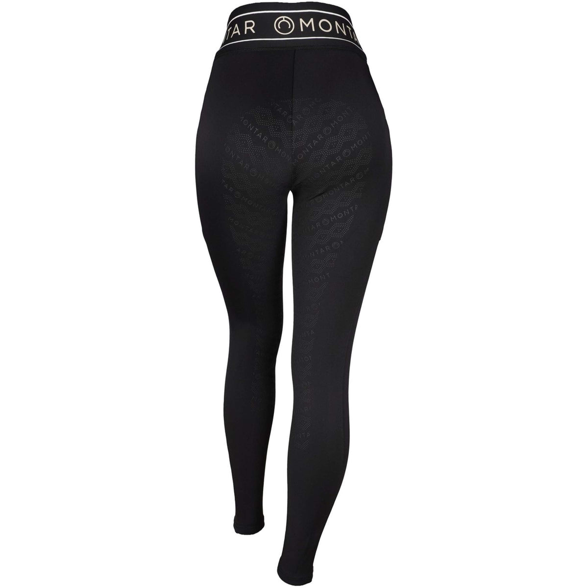 Montar Reitleggings MoMellani Viv Full Grip Schwarz/Beige