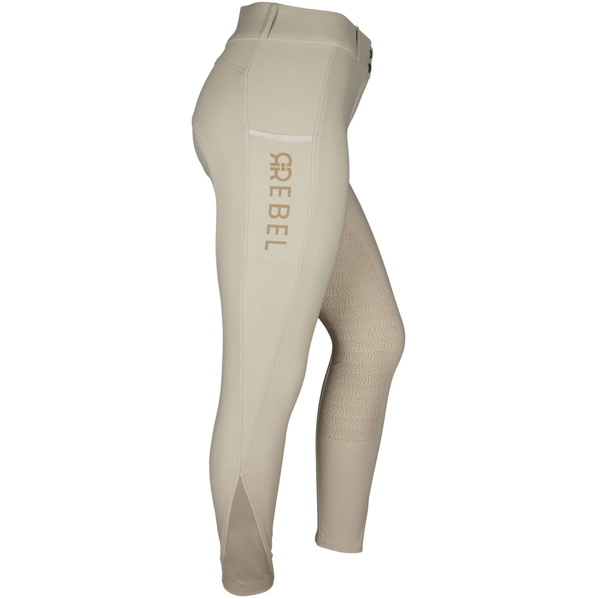 Rebel Reithose Highwaist Thigh Pocket Full Grip Beige