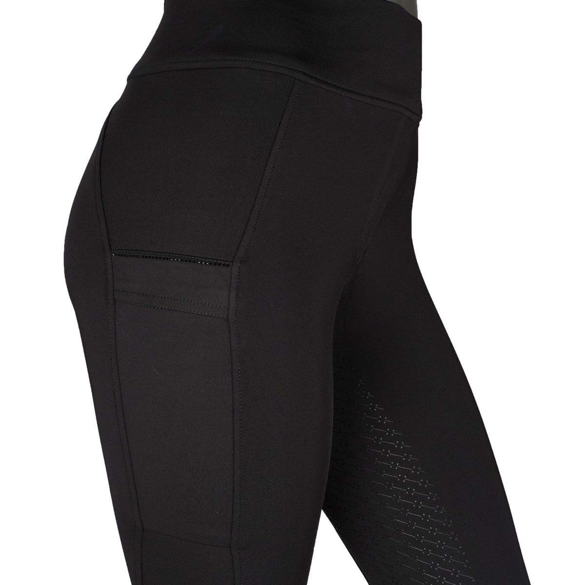 Rebel Reitleggings Contrant Piping Schwarz