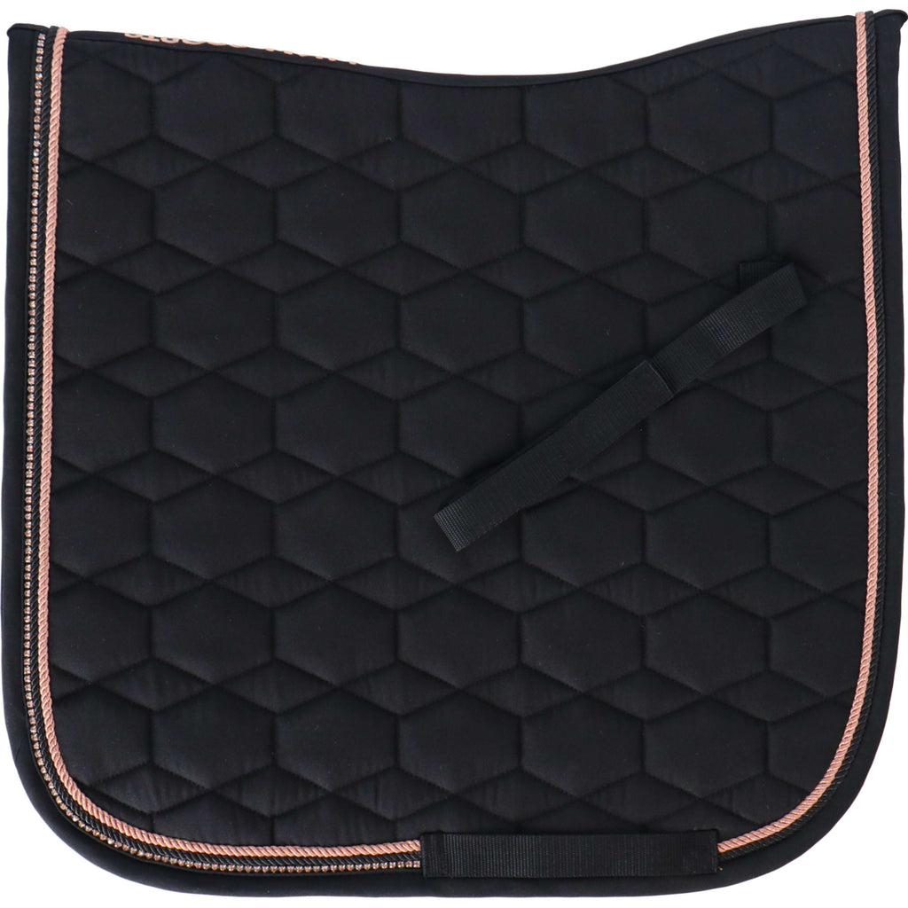 HKM Schabracke Rosegold Glamour Dressur Schwarz/Roségold