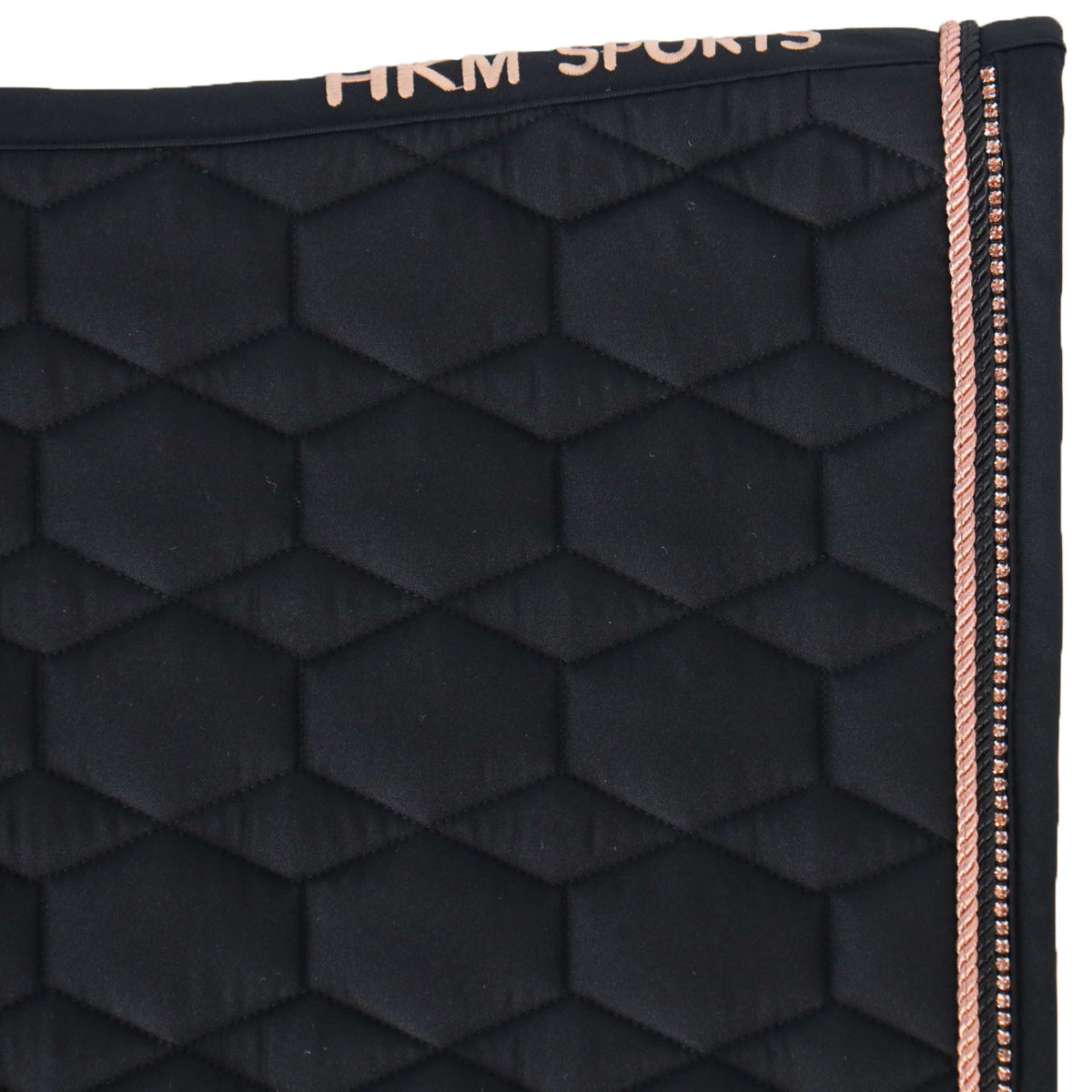 HKM Schabracke Rosegold Glamour Dressur Schwarz/Roségold