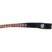 Montar Stirnriemen Fair Rosegold Crystals Schwarz