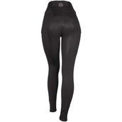 Rebel Reitleggings Beltloops Rosegold Crystals Full Grip Schwarz