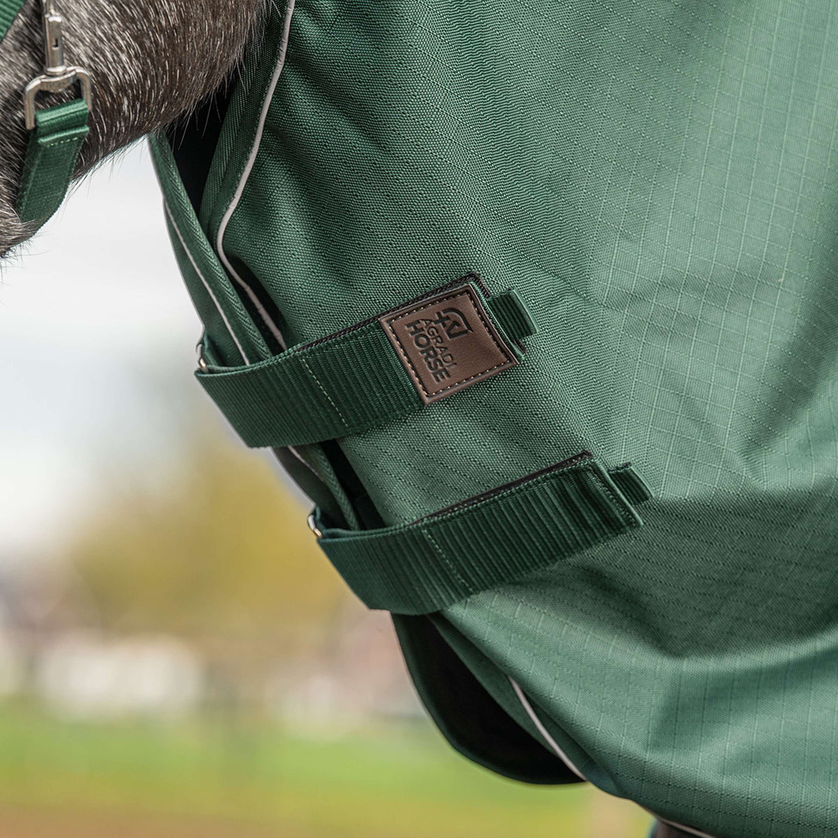 Agradi Horse Halsstück 1200D 0gr Reflektierende Paspelierung Grün