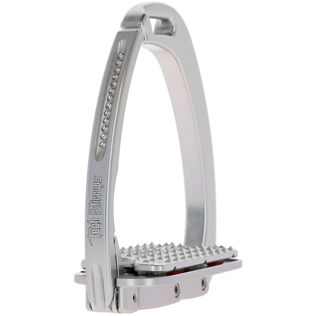 Tech Stirrups Steigbügel Venice Plus Swarovski Dressur Silber/Silber