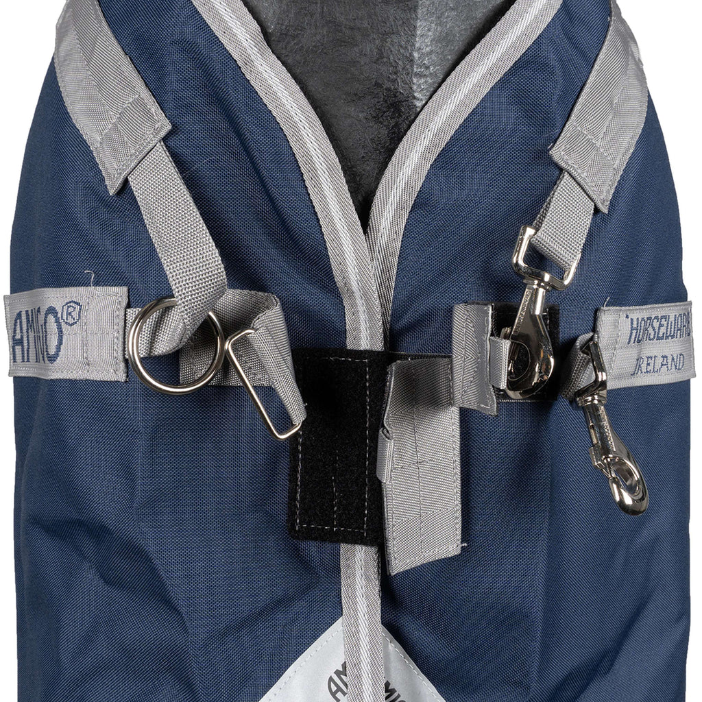 Amigo Turnout Rug Integrated 1200D 150g Navy/Titanium Grey/Silver