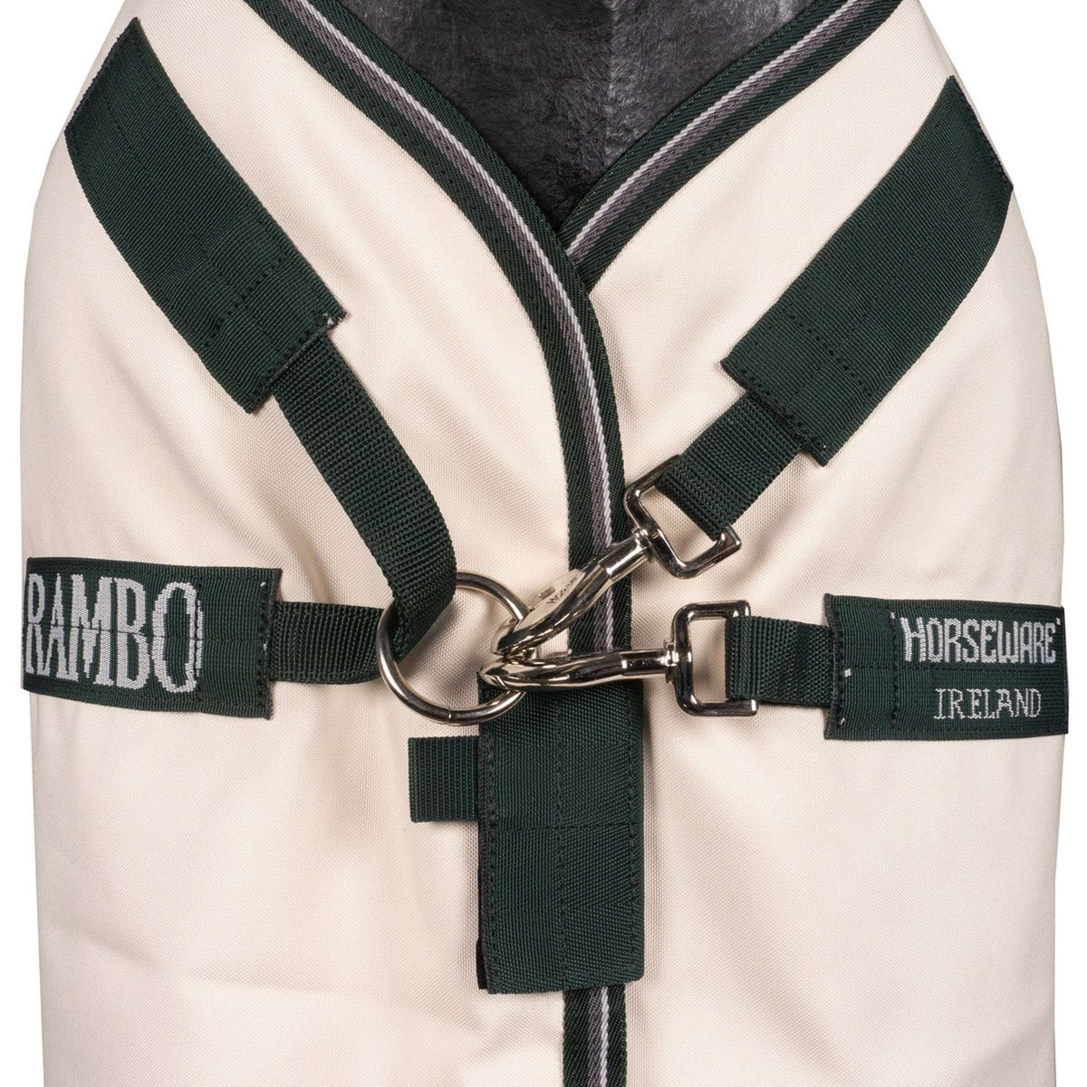 Rambo Hoody Pony Kreide/Huntergrün/Silber