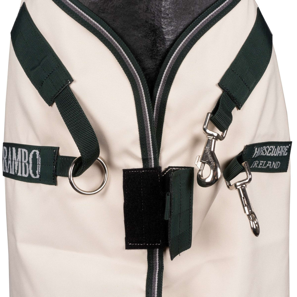 Rambo Hoody Pony Kreide/Huntergrün/Silber