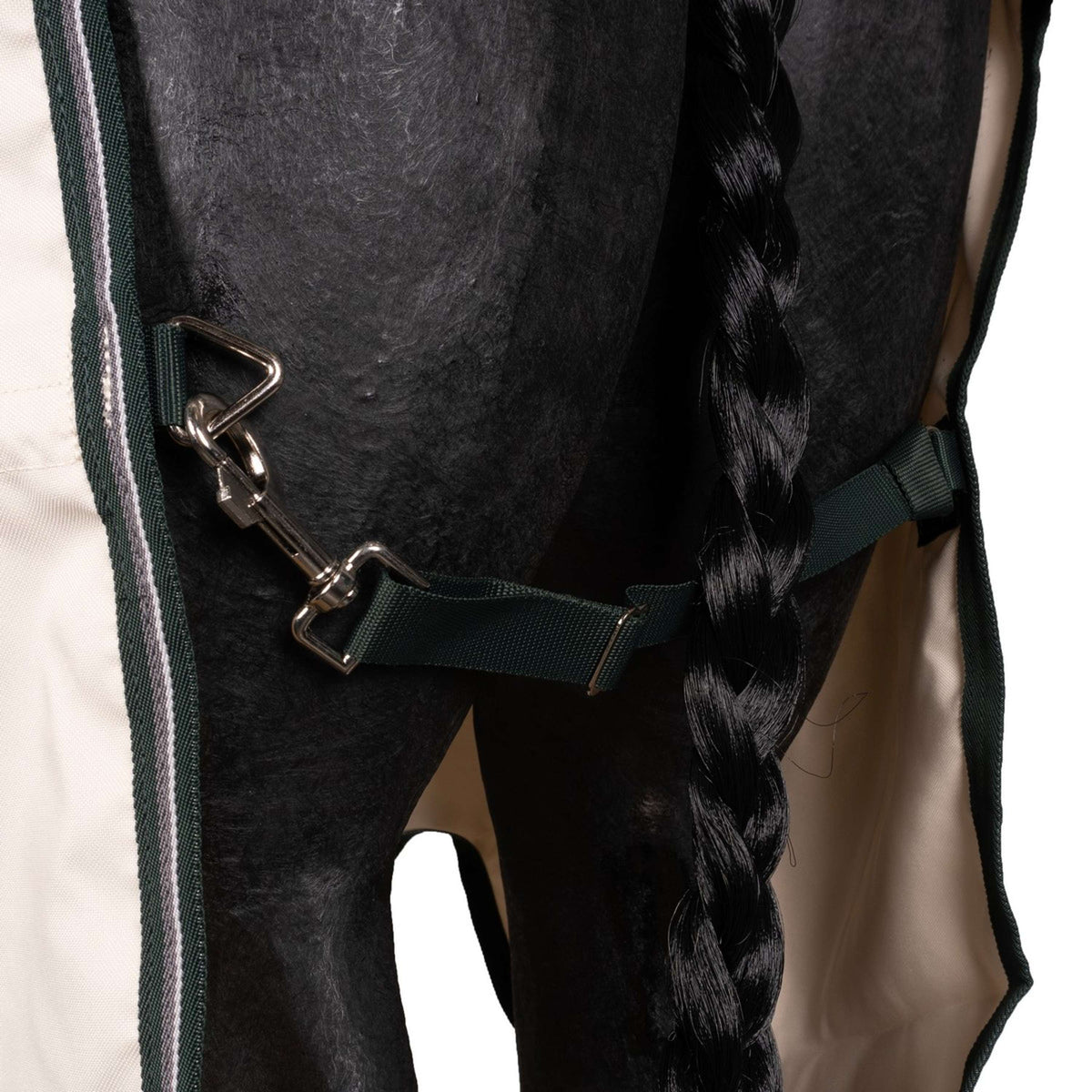 Rambo Hoody Pony Kreide/Huntergrün/Silber