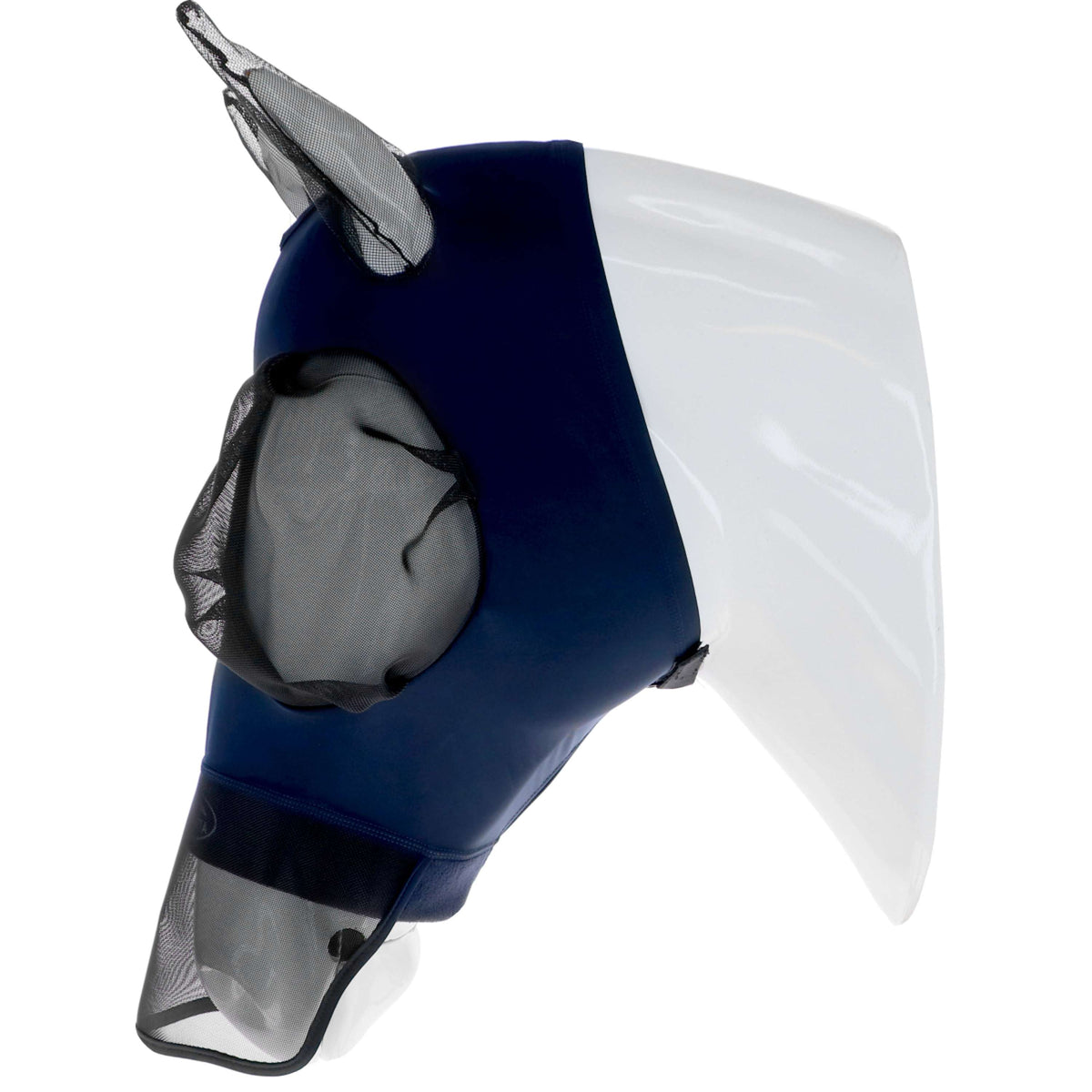 WeatherBeeta Fliegenmaske ComFiTec Luxe Bug Eye Saver mit Ohren und Nase Navy/Schwarz