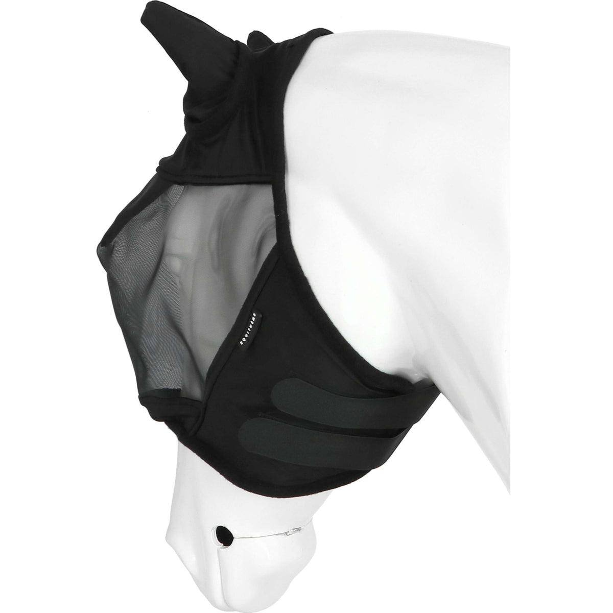 EQUITHÈME Fliegenmaske Doux mit UV-Schutz Schwarz