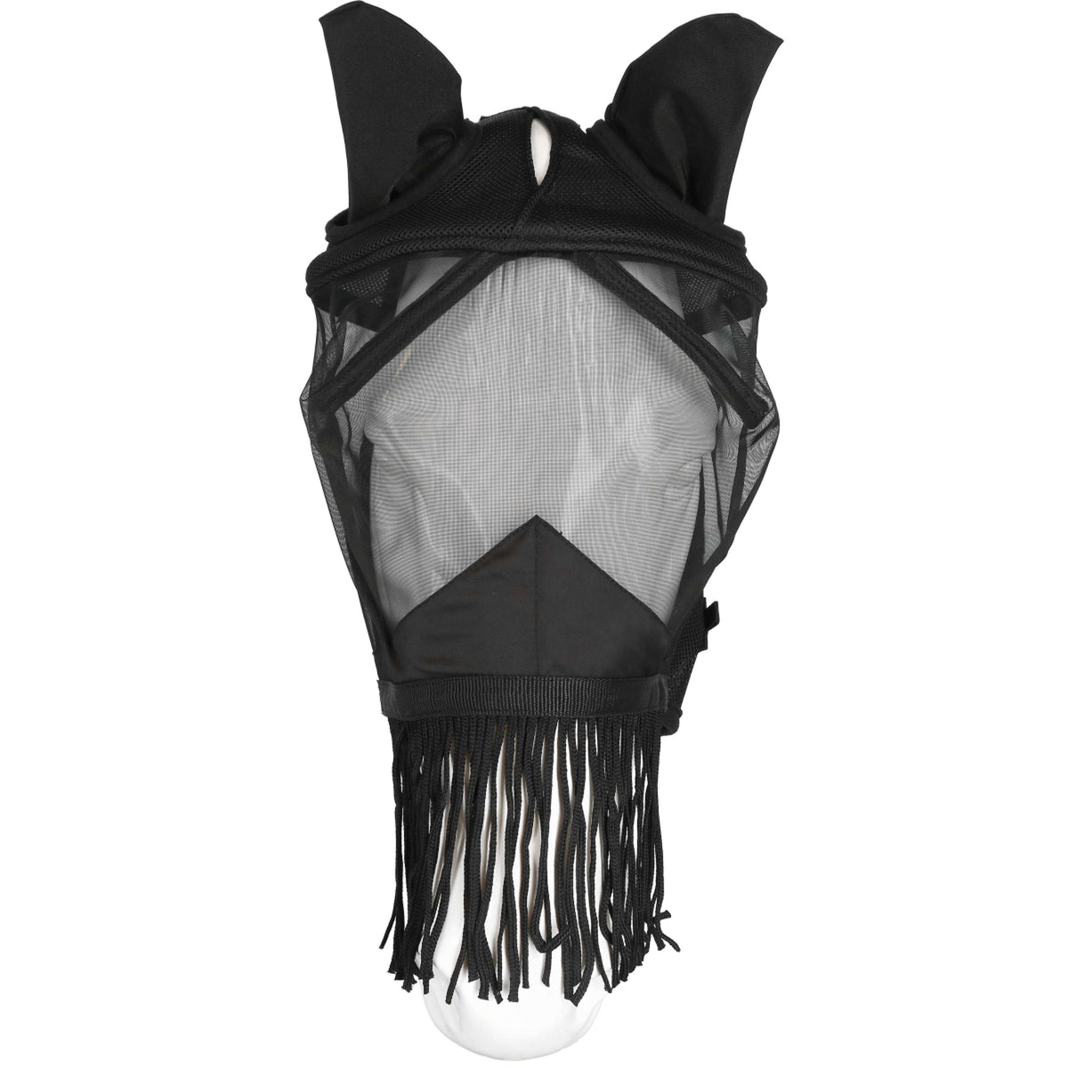 EQUITHÈME Fliegenmaske Franges mit UV-Schutz Schwarz