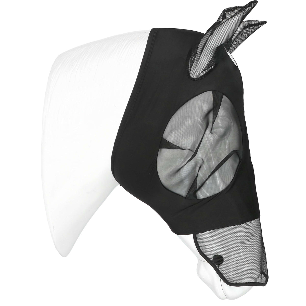 EQUITHÈME Fliegenmaske Lycra UV protection Mit Nüsternschutz Schwarz
