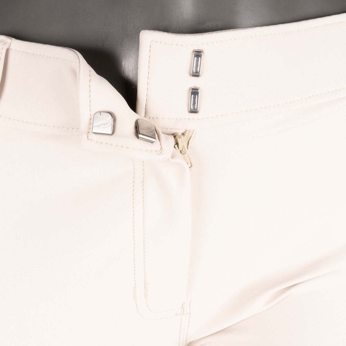 Montar Reithose MoZuna Gun Metal Crystals Kniegriff Warm Light Grey