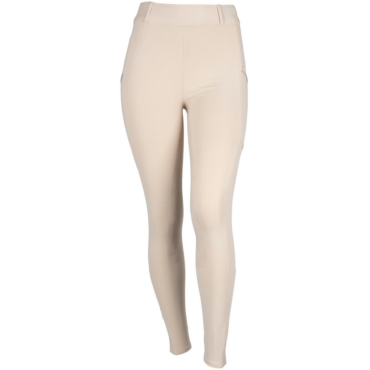 Montar Reitleggings MoZuna Gun Metal Crystals Full Grip Warm Light Grey