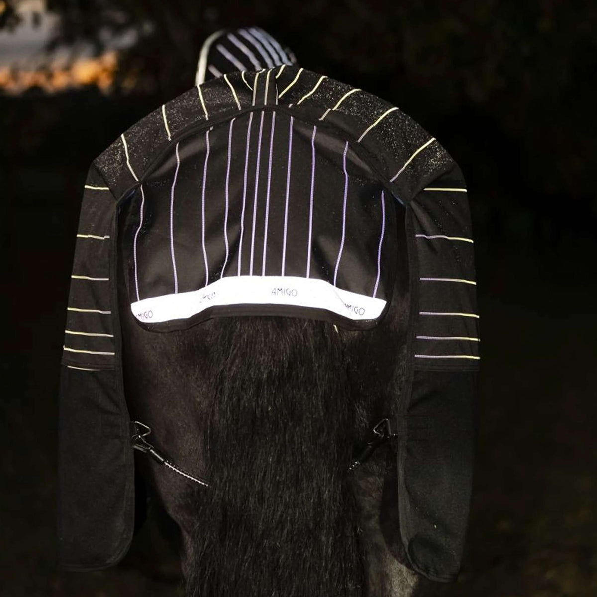 Amigo Turnout Rug FieldSafe Reflectech Plus 1200D 50g Black/Reflective/Black