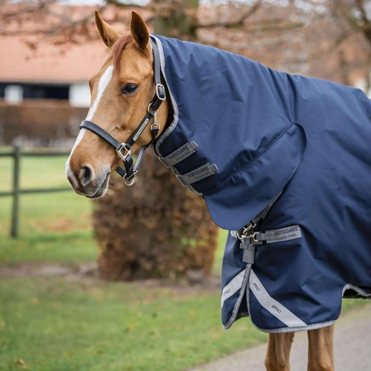 Amigo Turnout Rug Integrated 1200D 150g Navy/Titanium Grey/Silver