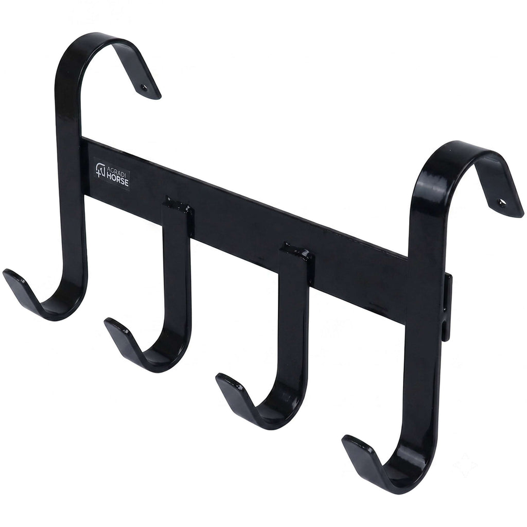 Agradi Horse Trensenhalter mit 4 Haken Schwarz
